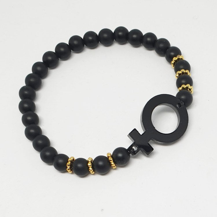 Matt svart Agat med svart plexi