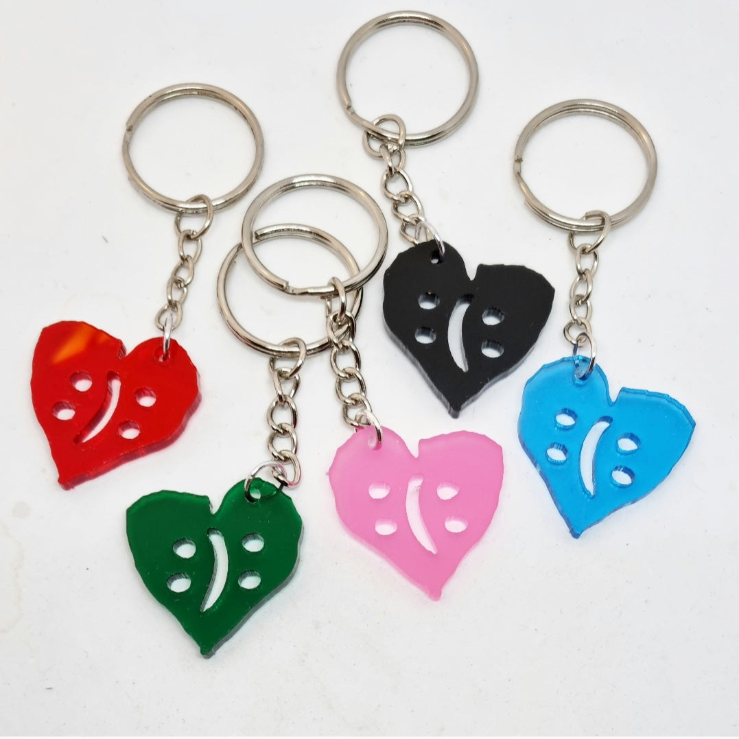 Nyckelring litet uppochner hjärta