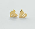 Små studs guldhjärta