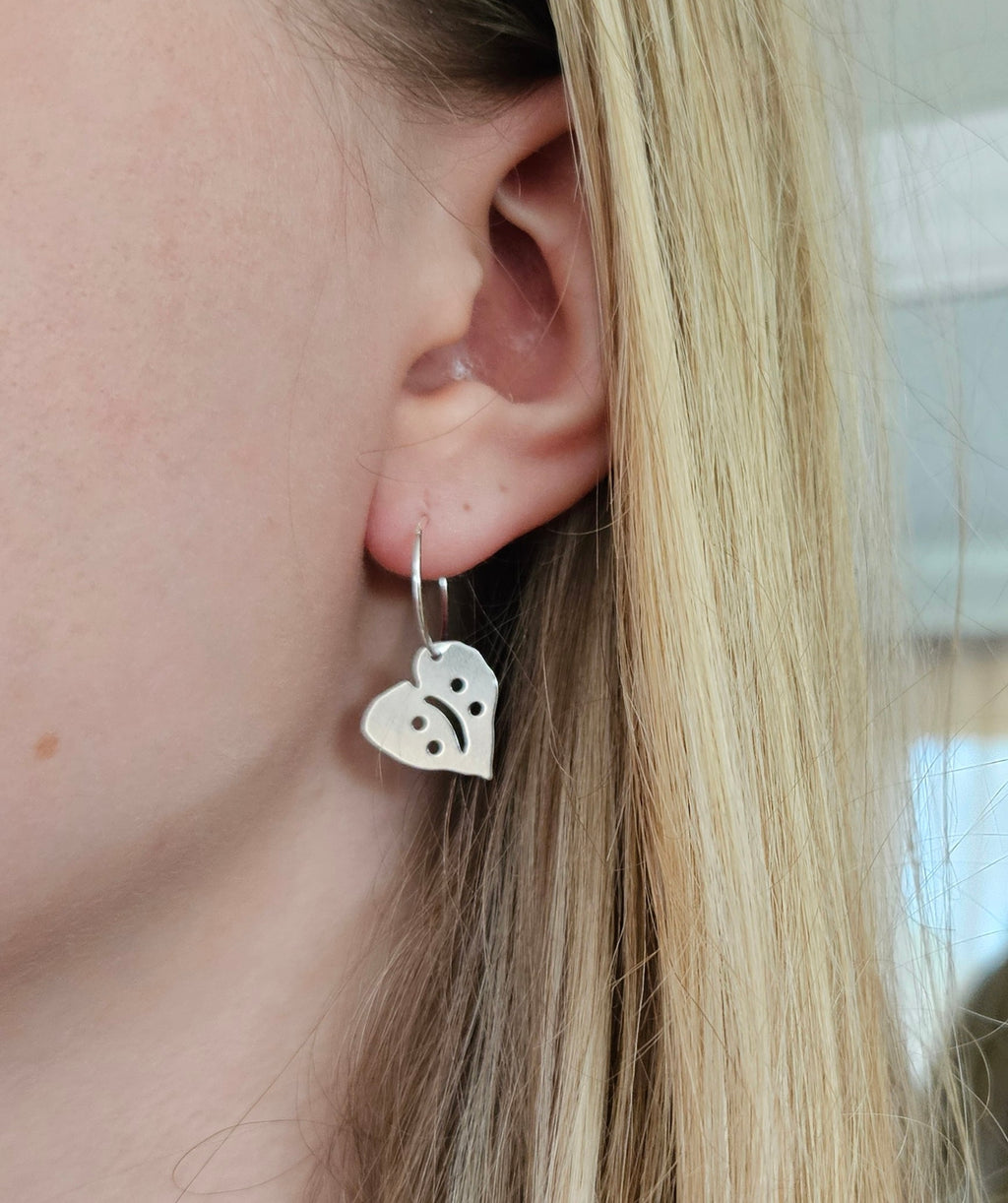 Hjärtan i creol, roseguldpläterade