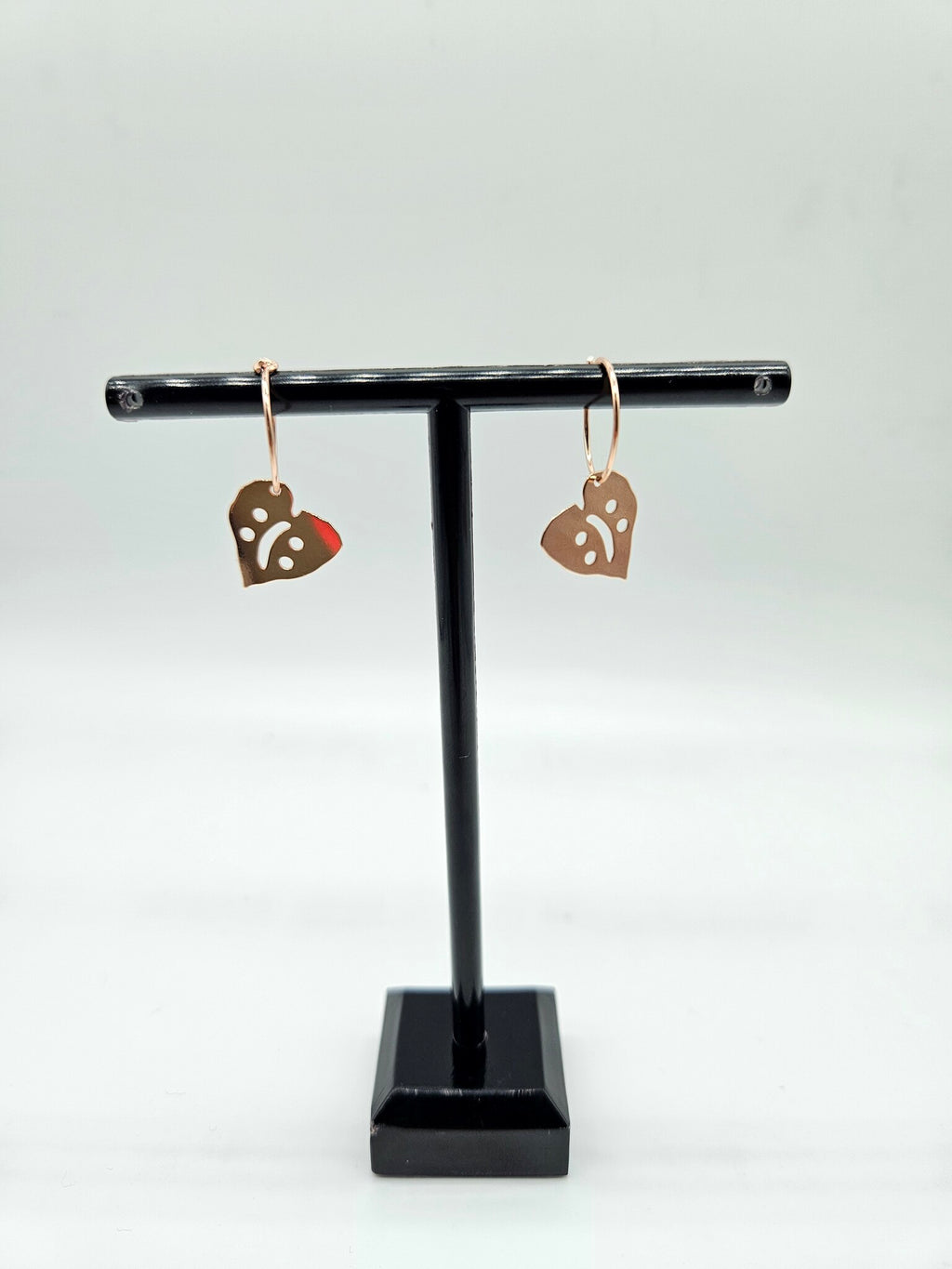 Hjärtan i creol, roseguldpläterade