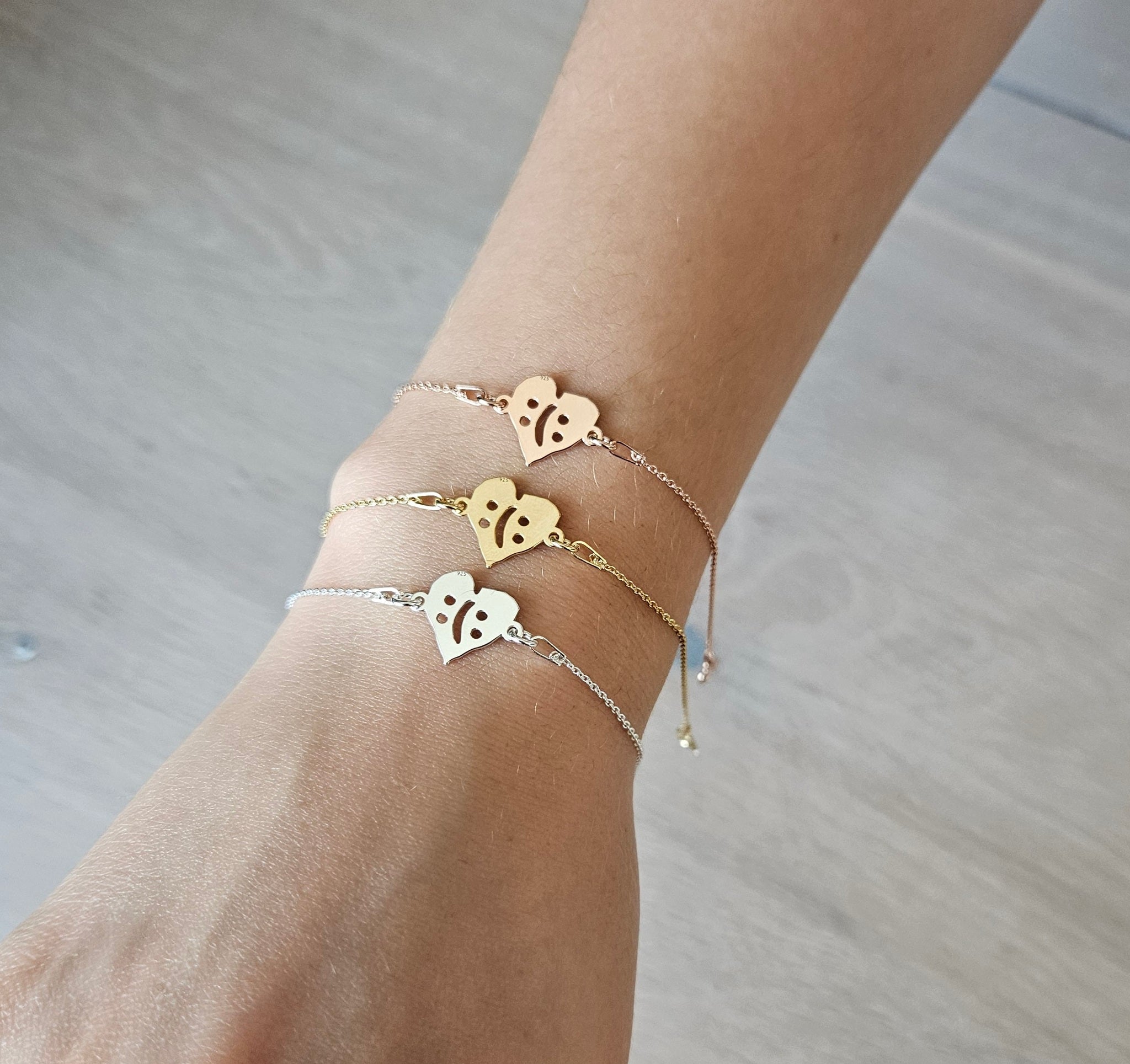 Armband hjärta i silver