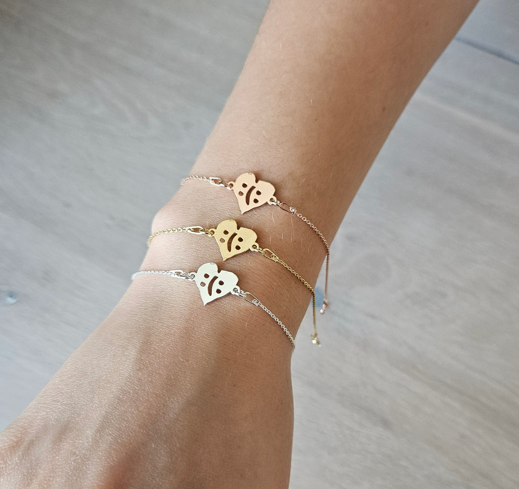 Armband hjärta med guldplätering