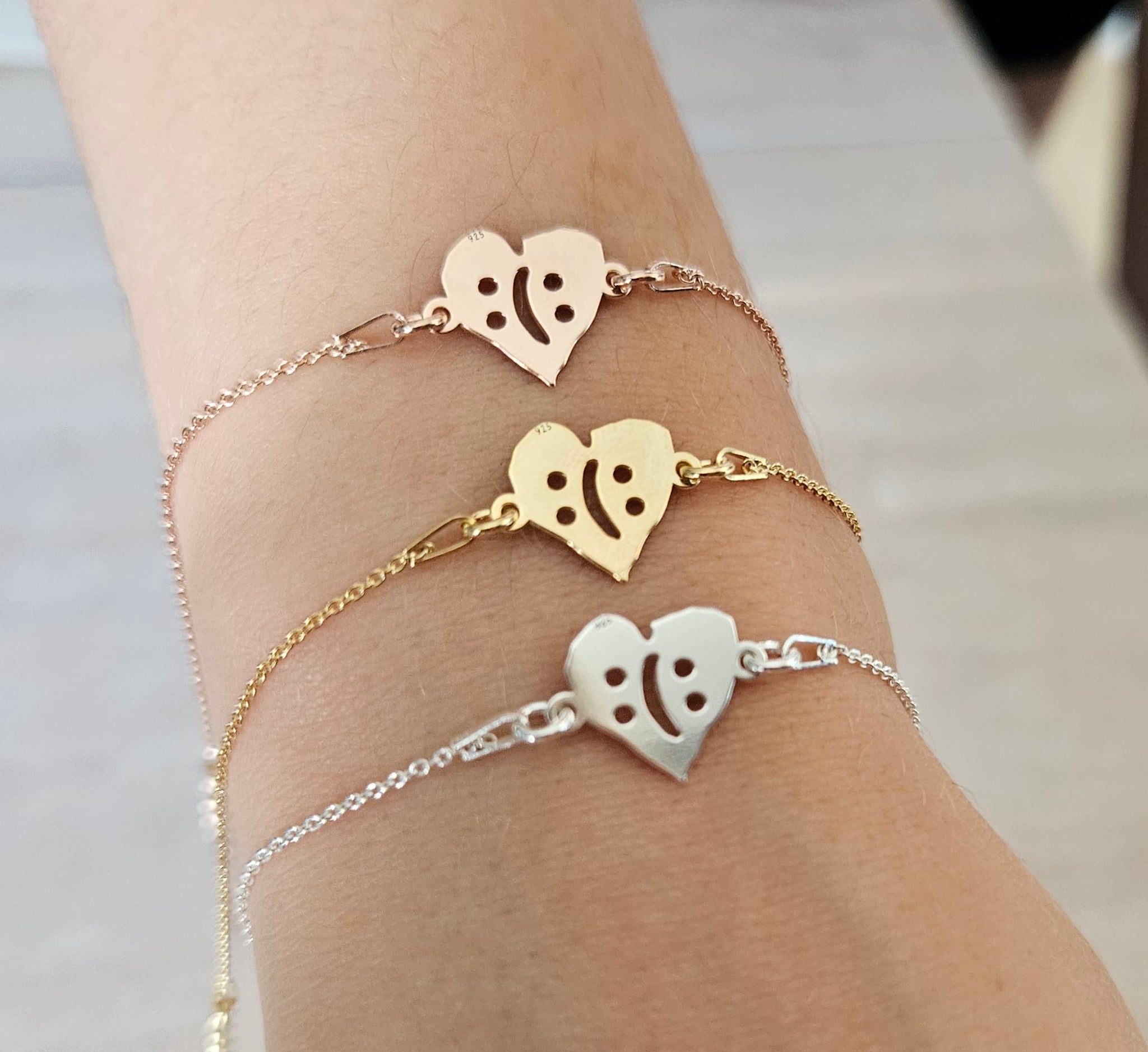 Armband hjärta med guldplätering