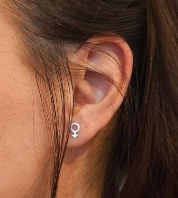 Små Venusörhängen i silver