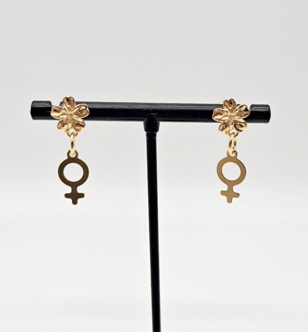 Förgätmigej - örhängen med Venus