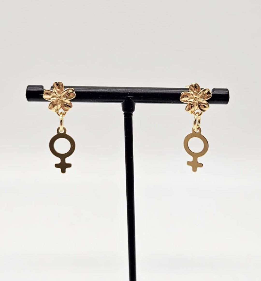 Förgätmigej - örhängen med Venus