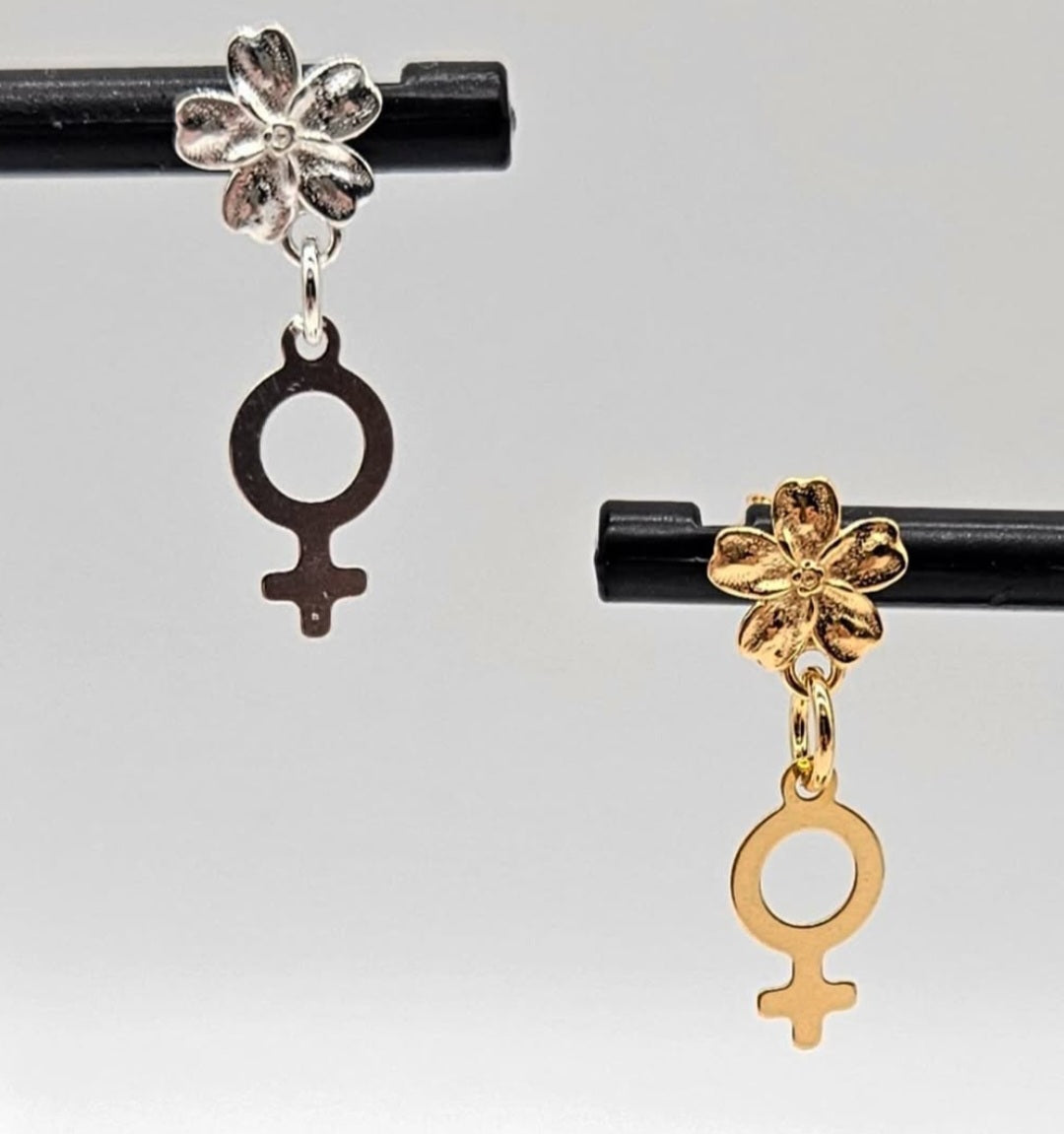 Förgätmigej - örhängen med Venus